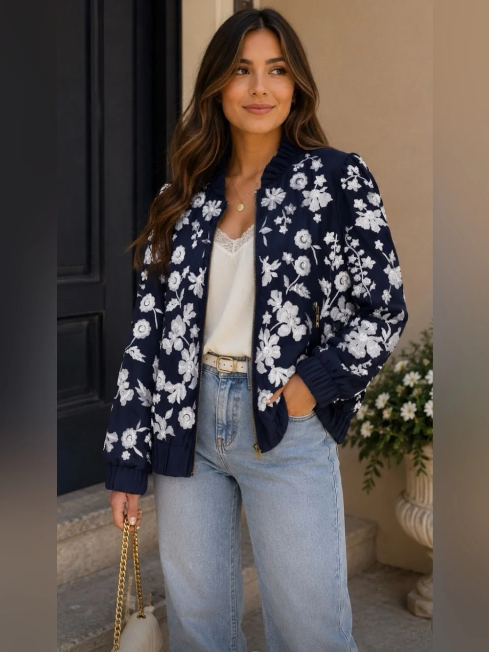Michael Kors Bomber Jacket - Navy